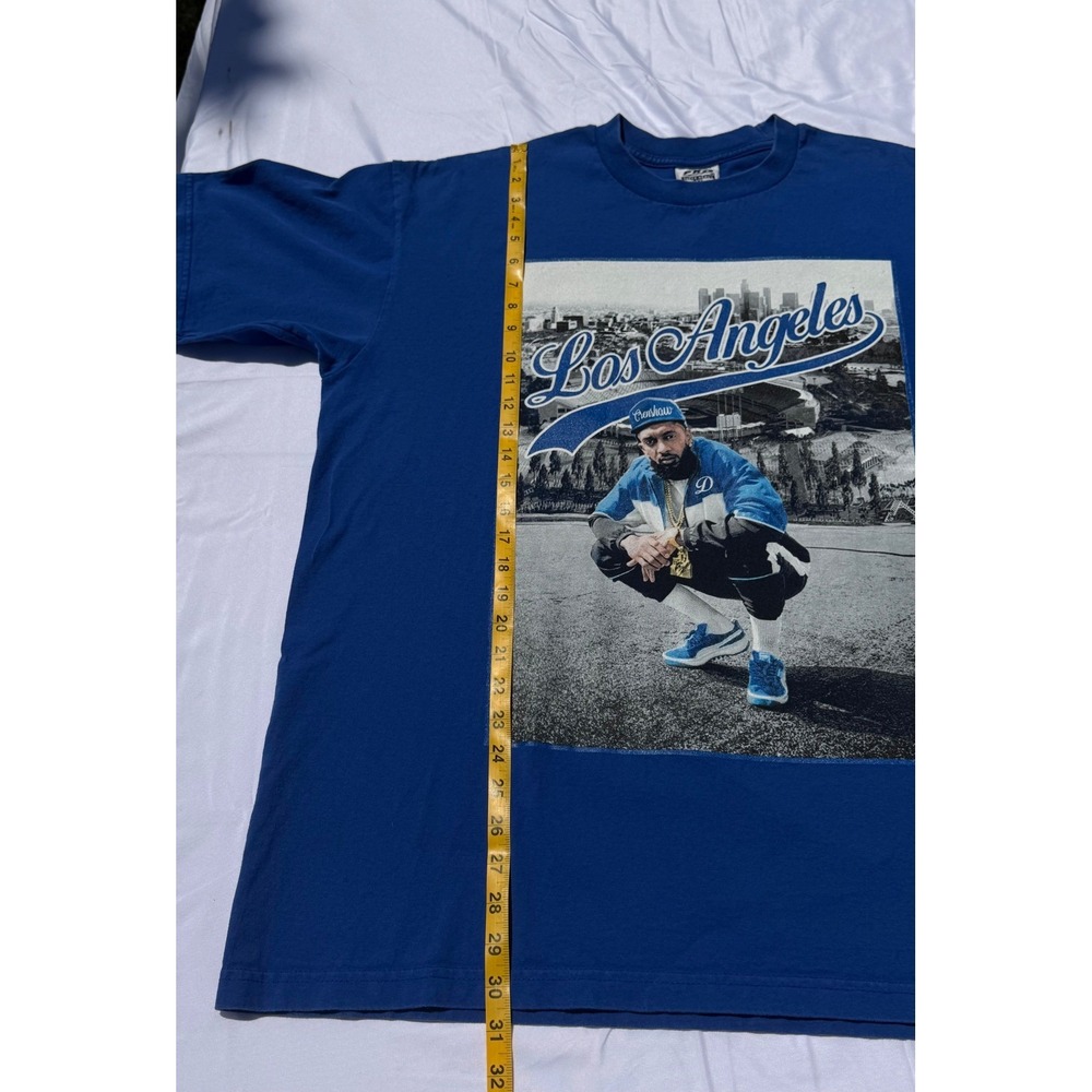 Pro Club Nipsey Hussle Los Angeles Dodgers T-Shirt Royal Blue 2XL West Coast Rap - Picture 6 of 7